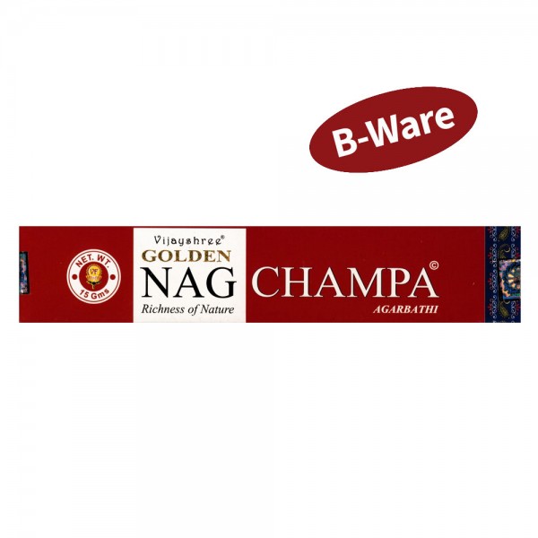 Räucherstäbchen Nag Champa GOLDEN 15g B Ware - statt VK € 3,40