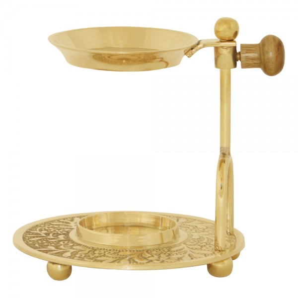 Weihrauchbrenner SABYA golden mit Pfanne